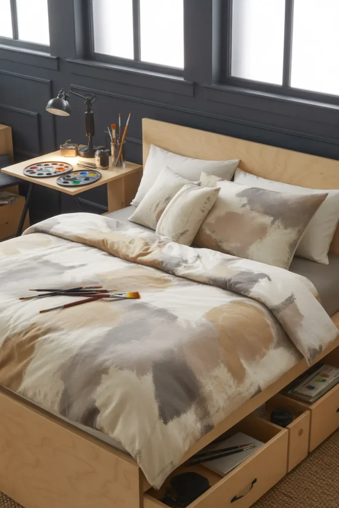 grey and wood bedroom ideas