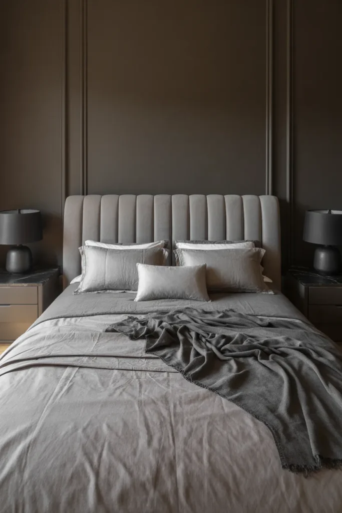 grey bed frame bedroom ideas