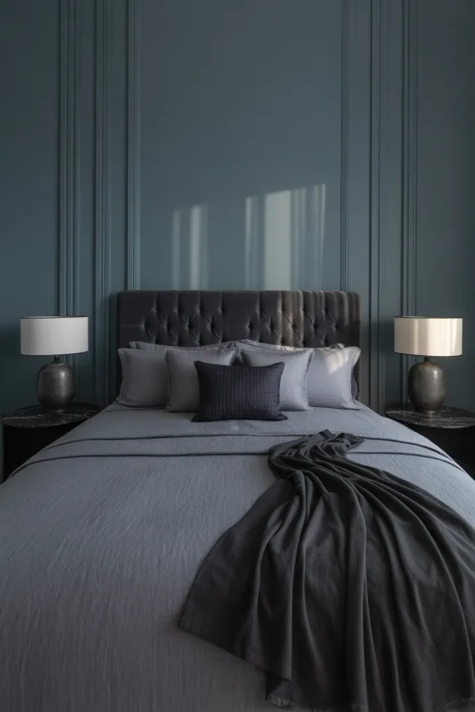 grey bed frame bedroom ideas