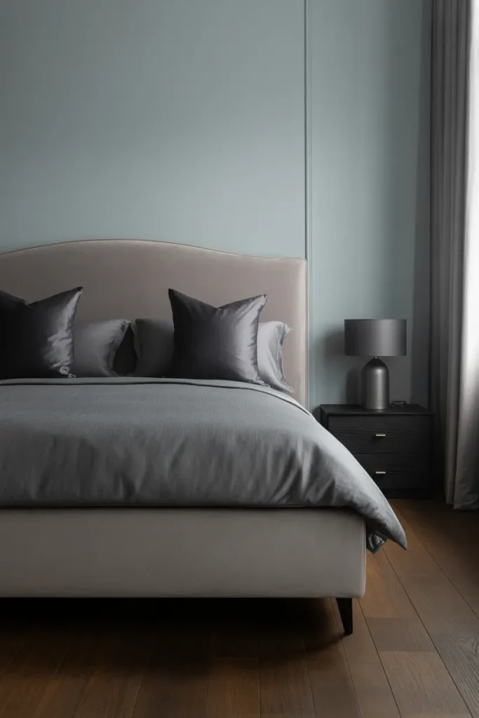 grey bed frame bedroom ideas