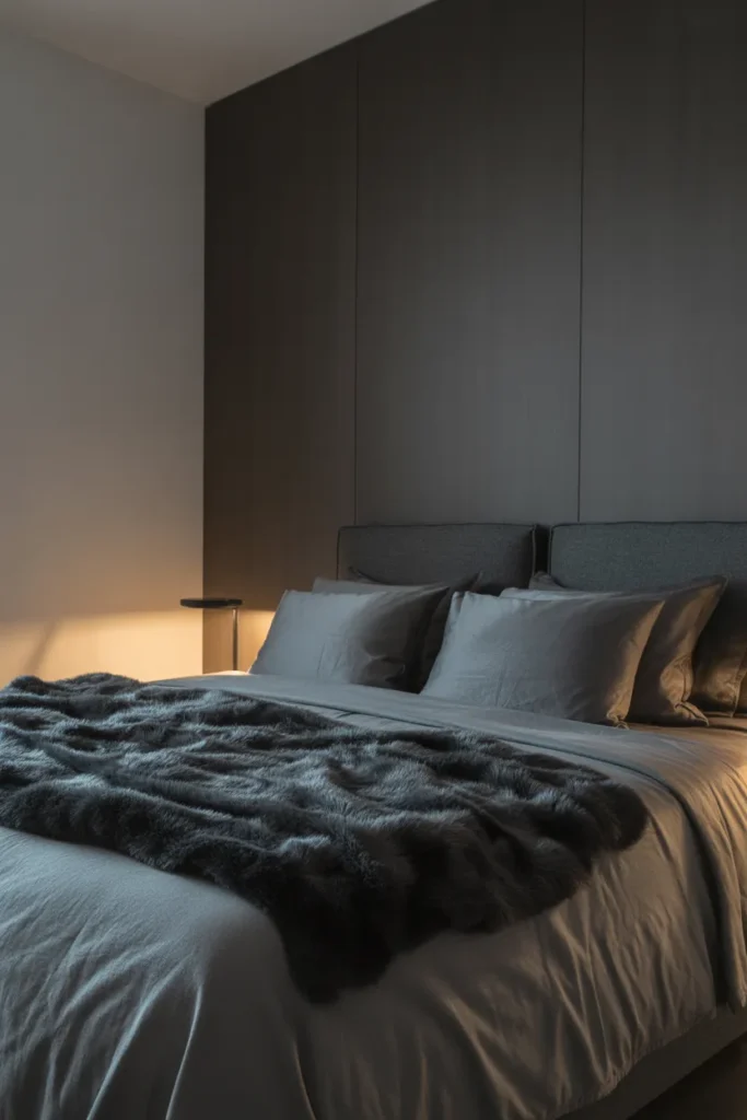 grey bed frame bedroom ideas