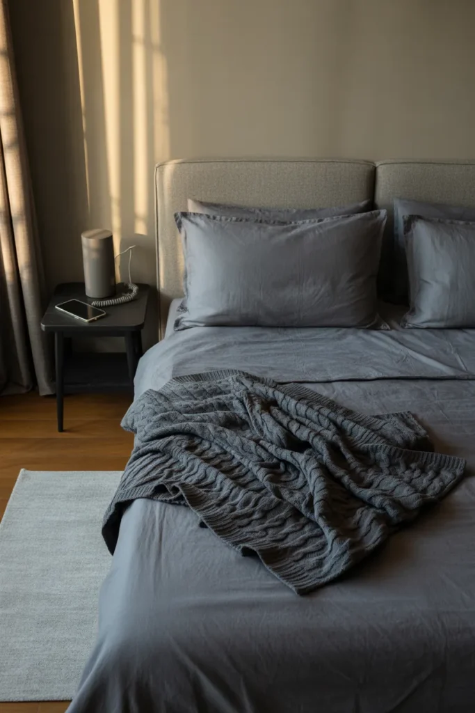 grey bed frame bedroom ideas