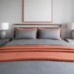 grey bedroom ideas with pop of color