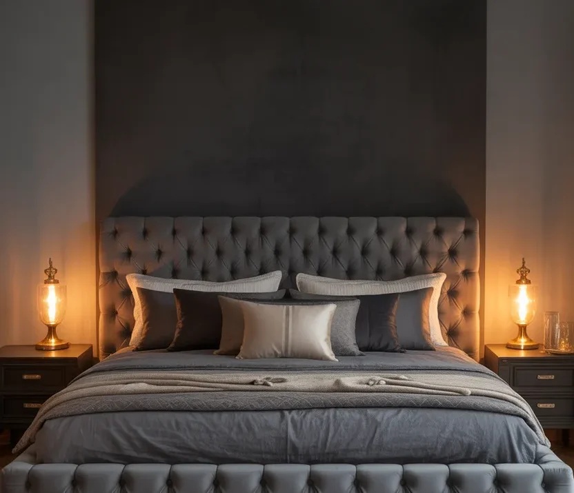 17 Grey Upholstered Bed Bedroom Ideas