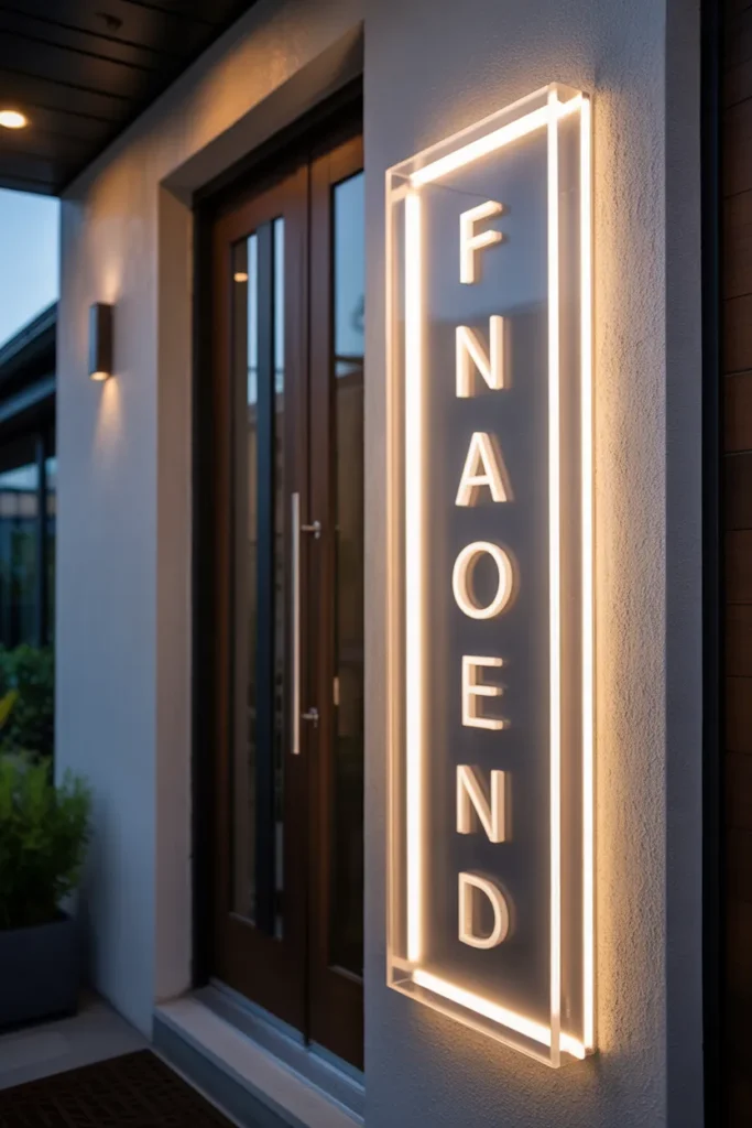 main door name plate design