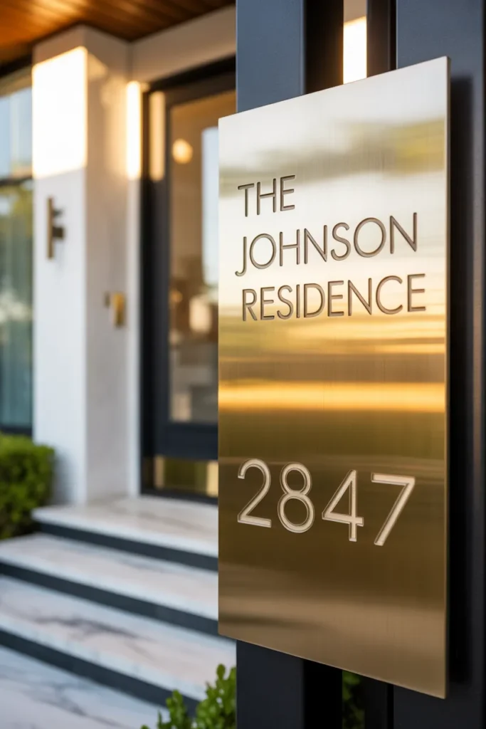 main door name plate design