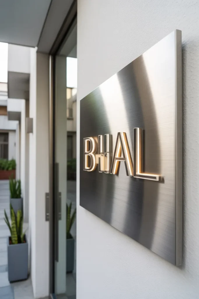 main door name plate design