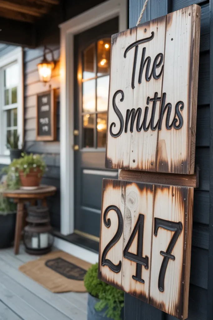 main door name plate design