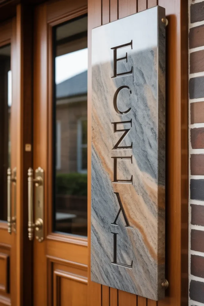 main door name plate design