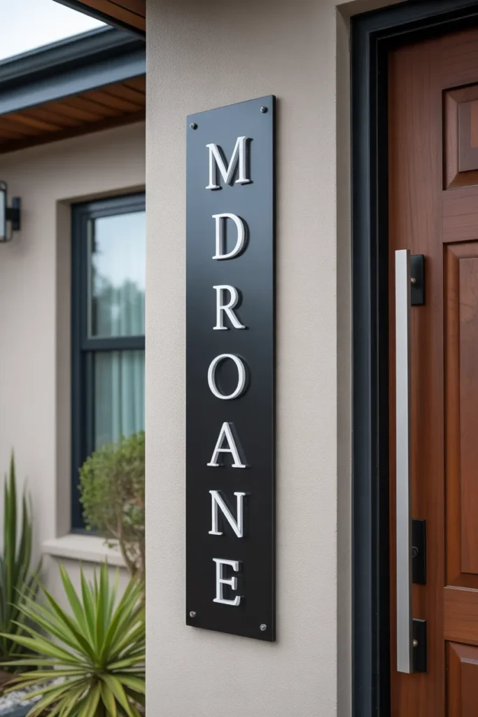 main door name plate design