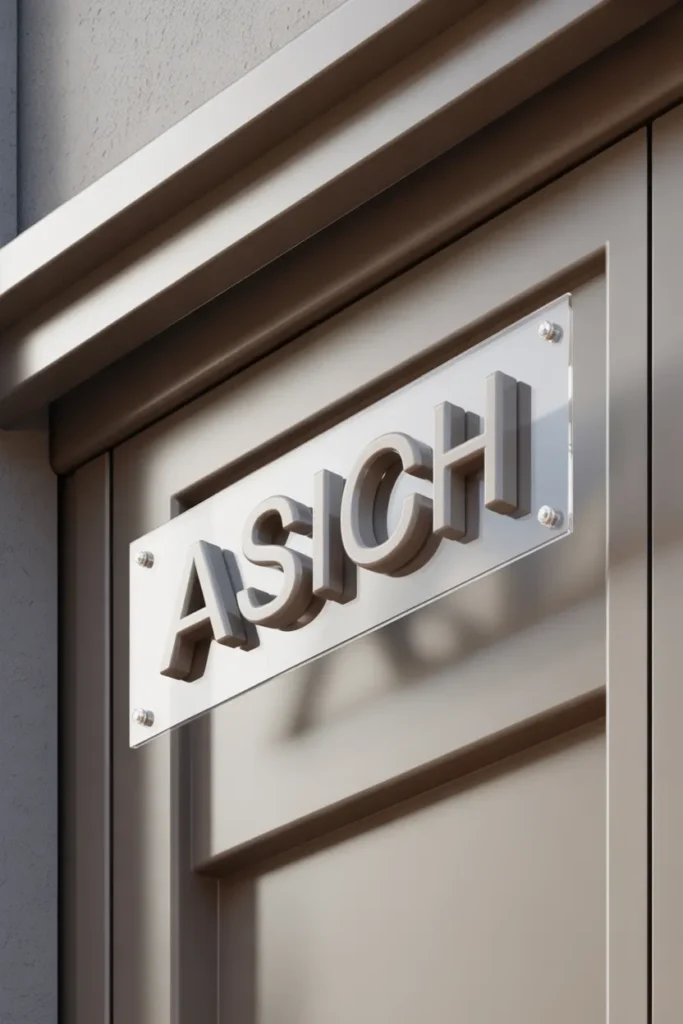 main door name plate design