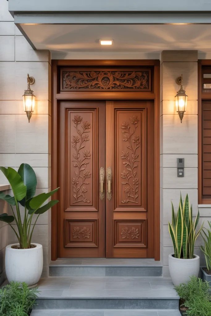 main door teak wood design