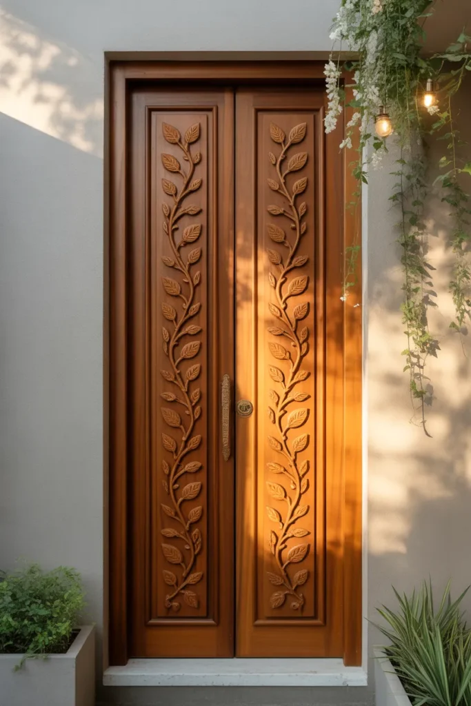 main door teak wood design