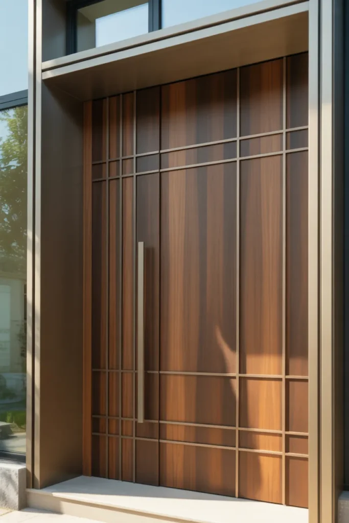 main door veneer design