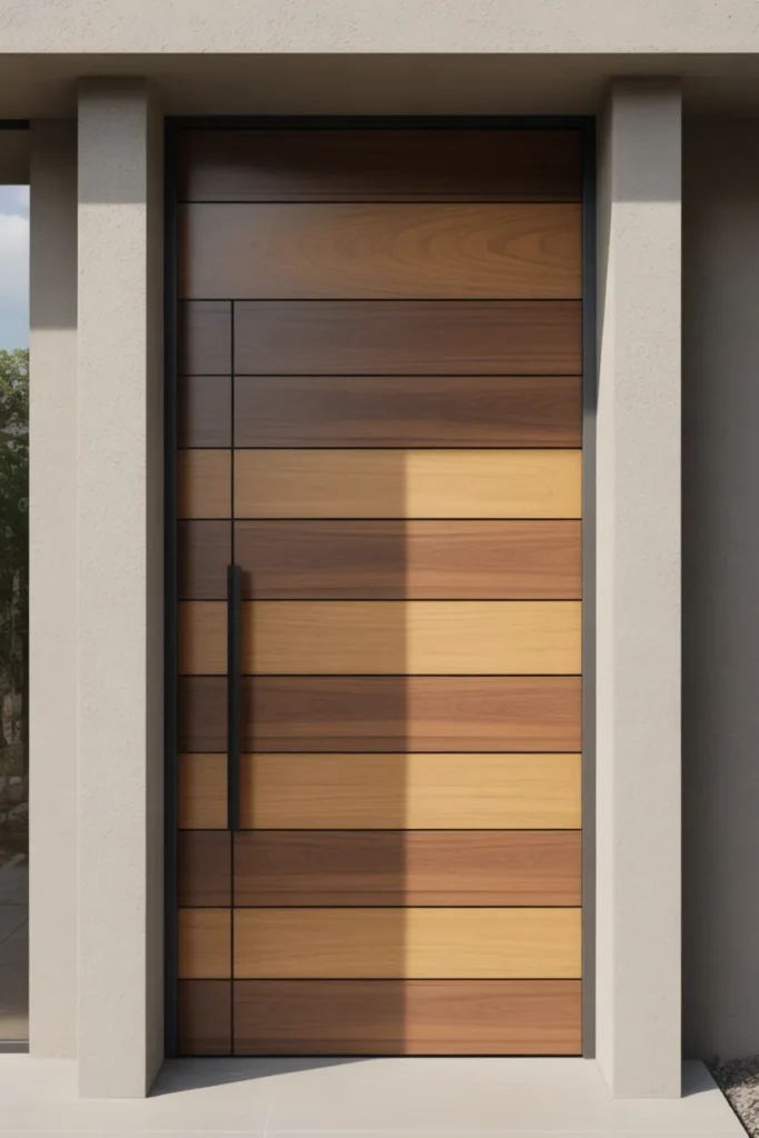 main door veneer design