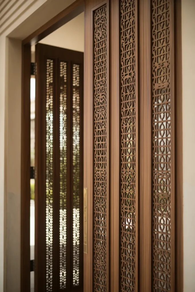 main door veneer design