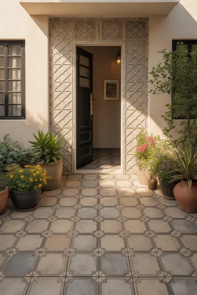 main door wall tiles design