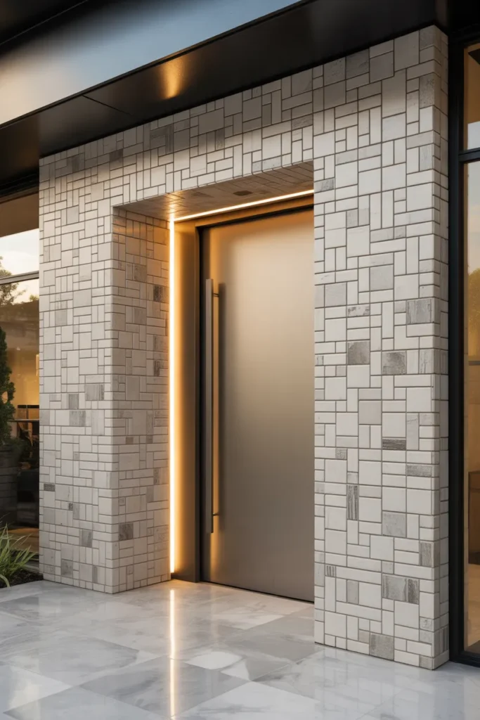 main door wall tiles design