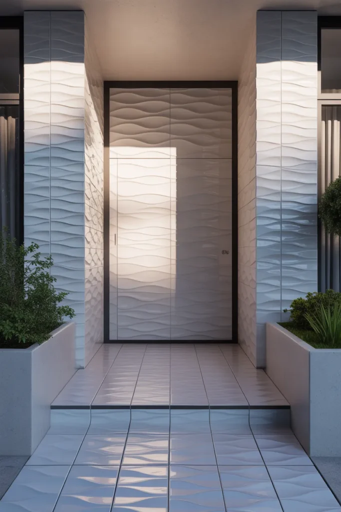 main door wall tiles design