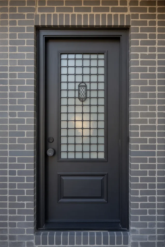 main door with window design