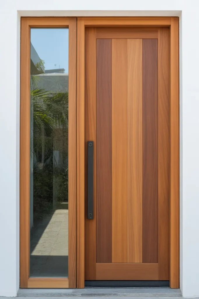 main door with window design