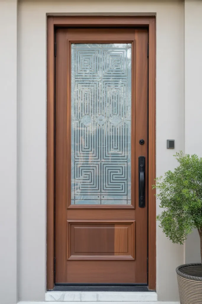 main door with window design