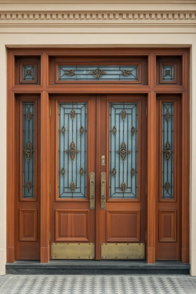 main door with window design