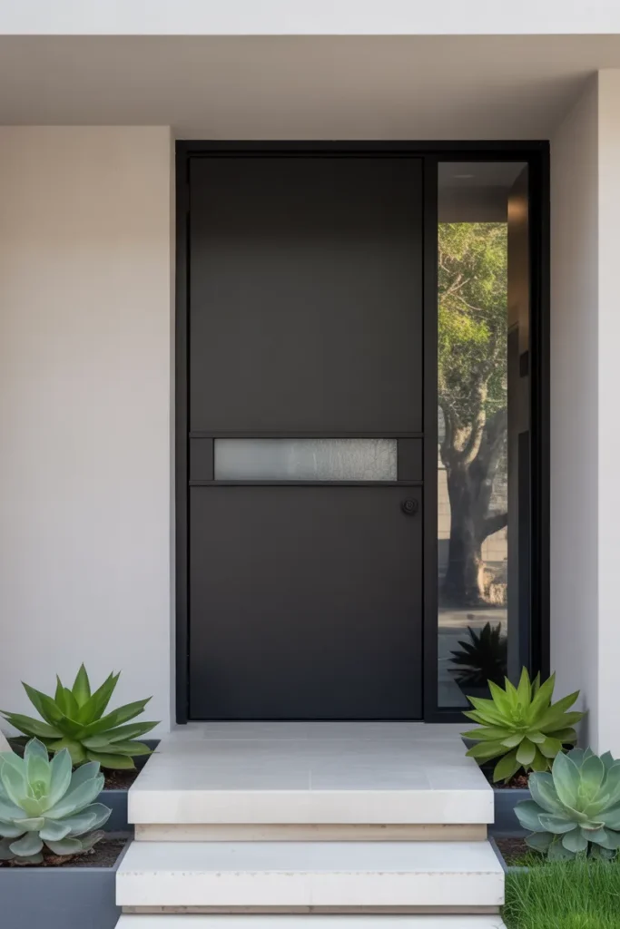 main door with window design