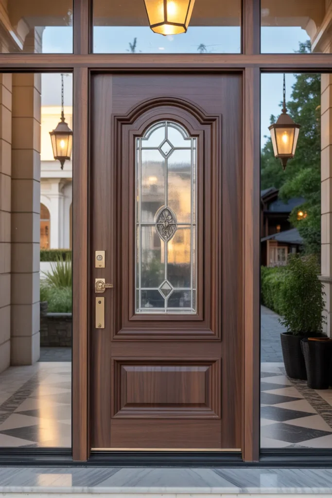 main door with window design
