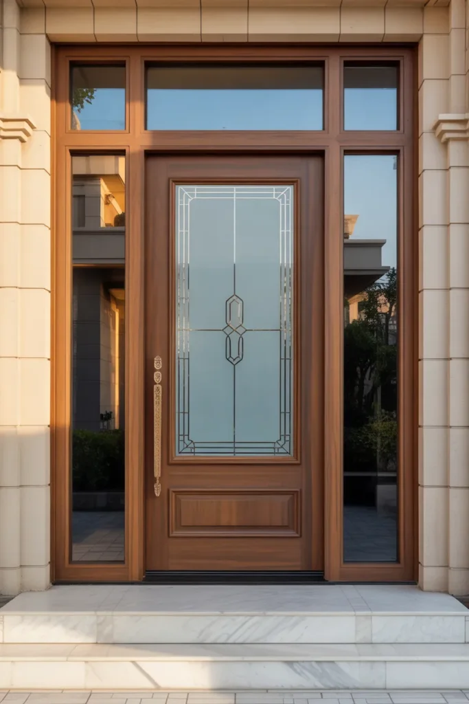 main door with window design