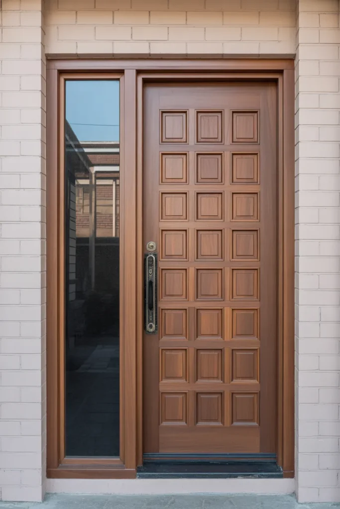 main door with window design