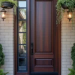 main door with window design