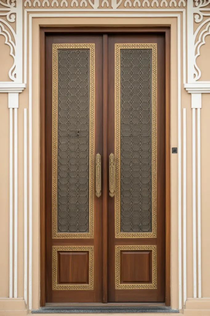 main door with window design