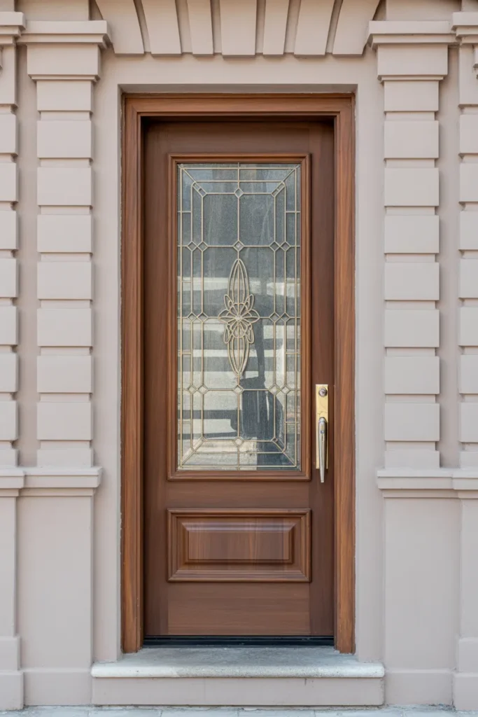 main door with window design