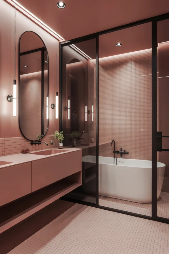 pink bathroom ideas decor