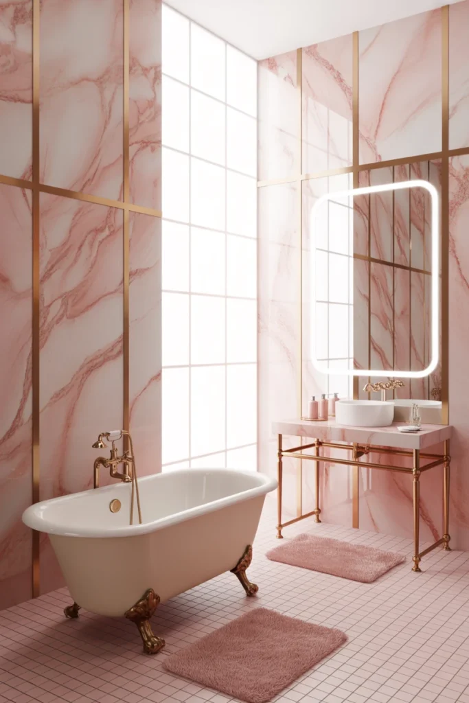 pink bathroom ideas decor