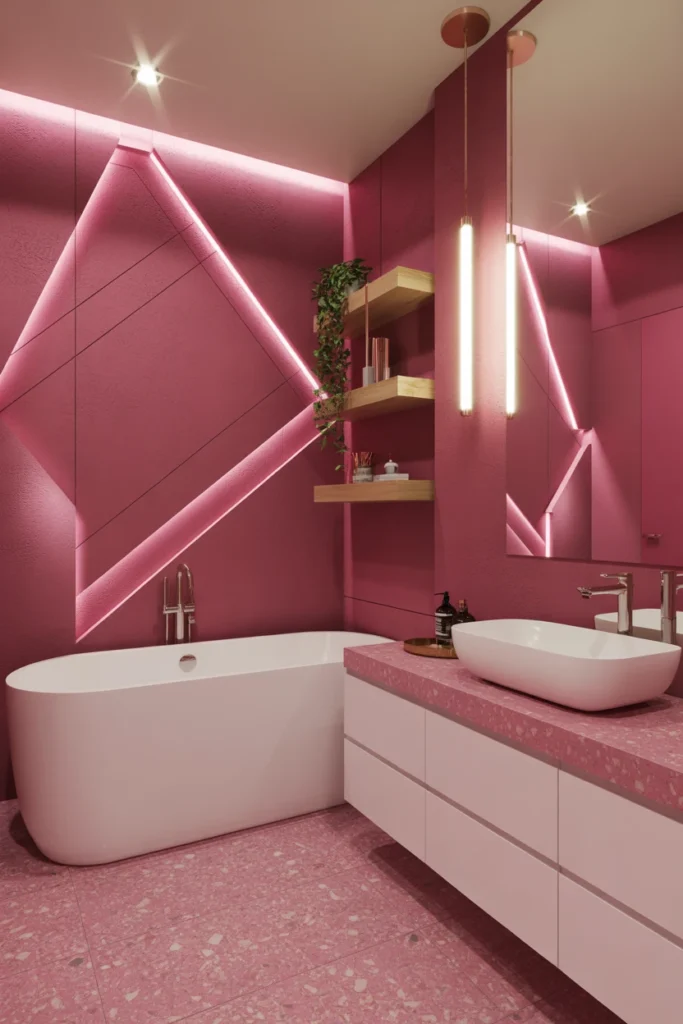 pink bathroom ideas decor
