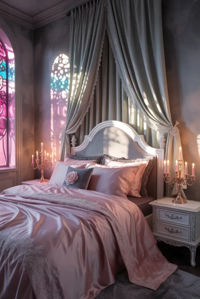 pink white and grey bedroom ideas