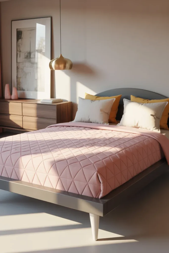 pink white and grey bedroom ideas