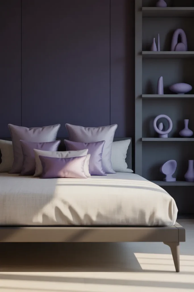 purple and grey bedroom ideas