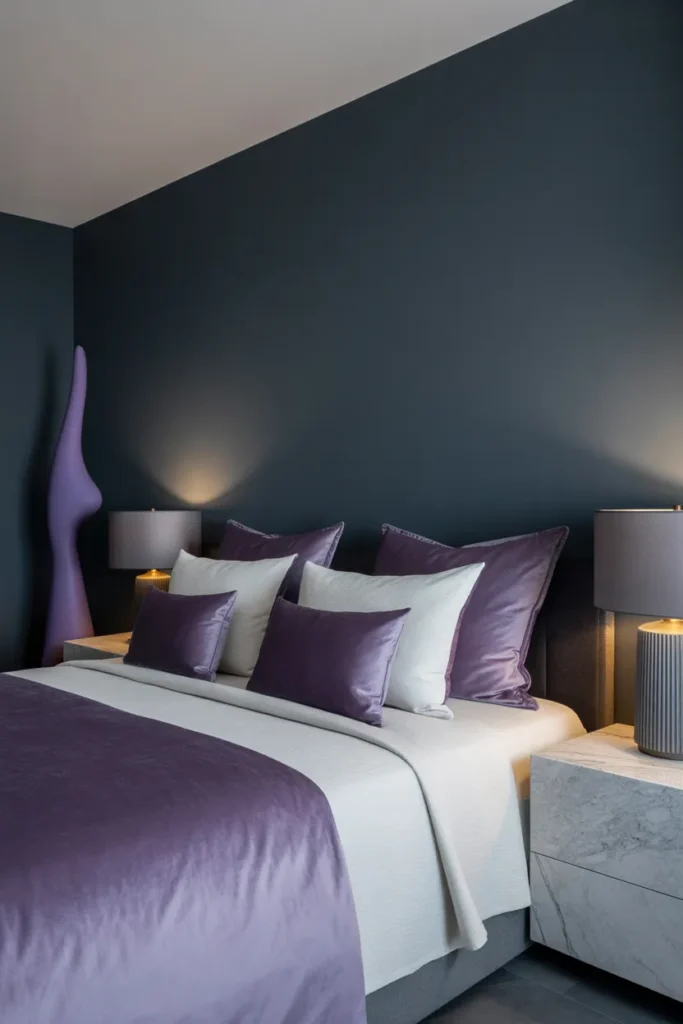 purple and grey bedroom ideas