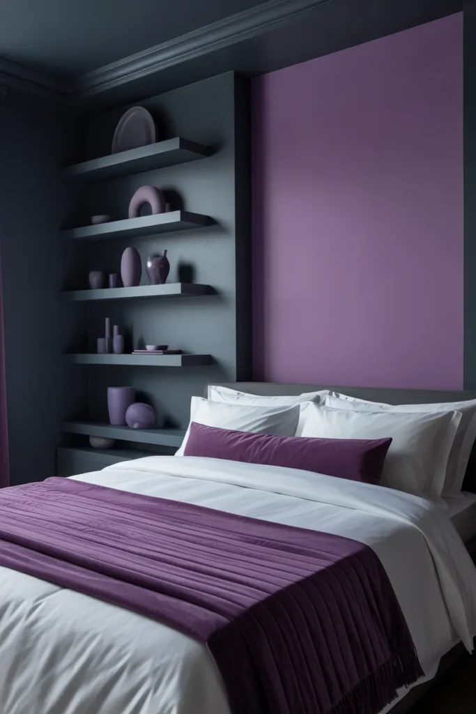 purple and grey bedroom ideas