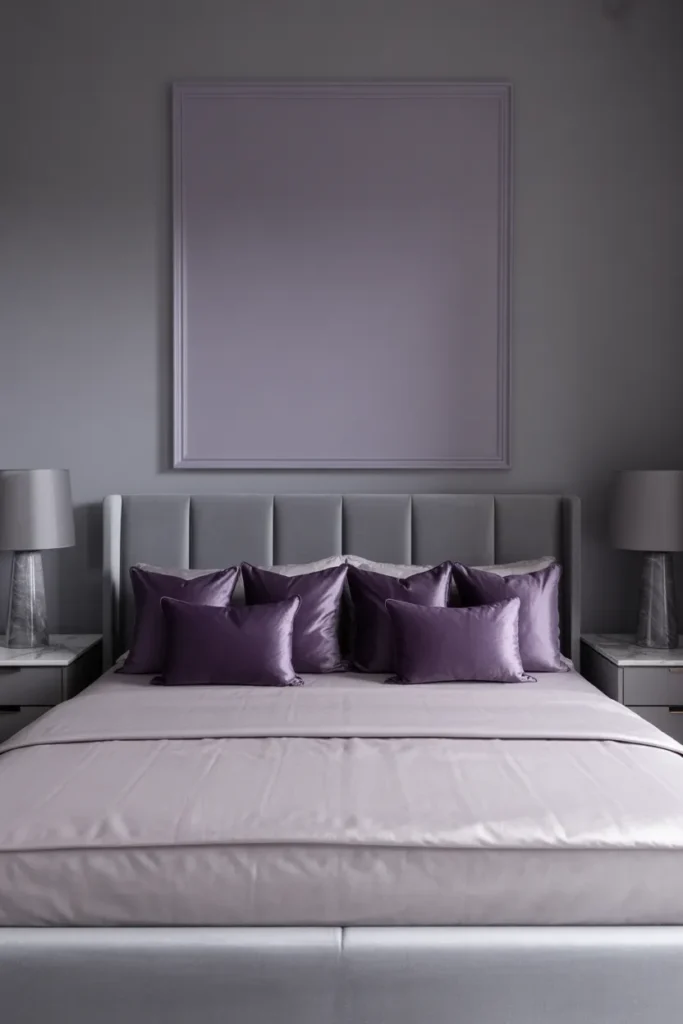 purple and grey bedroom ideas