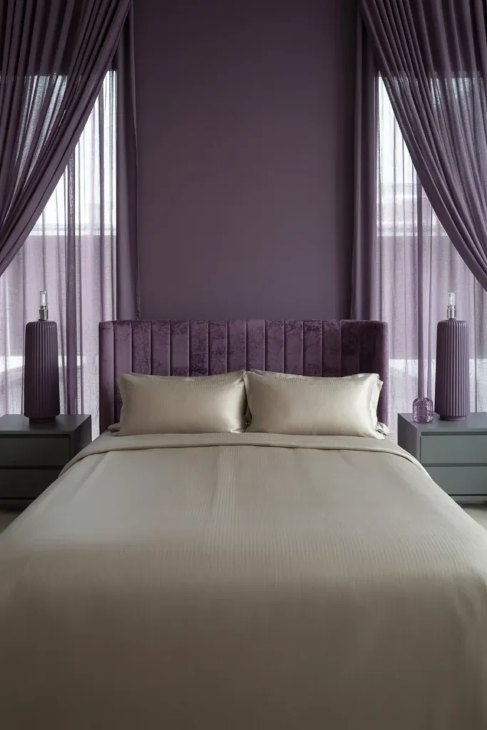 purple and grey bedroom ideas