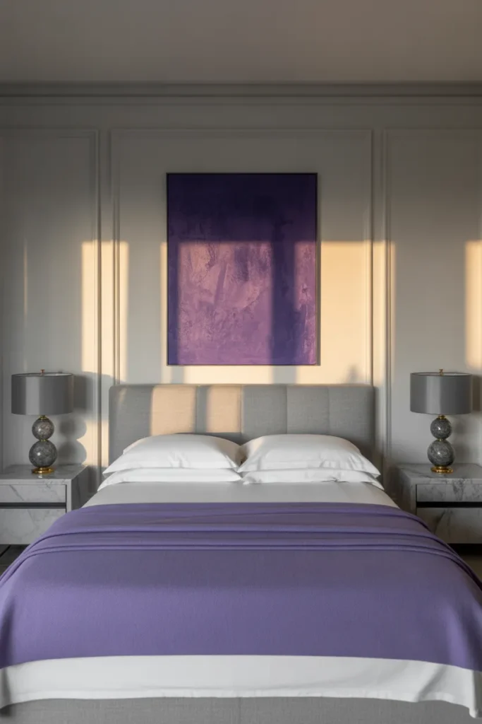 purple and grey bedroom ideas
