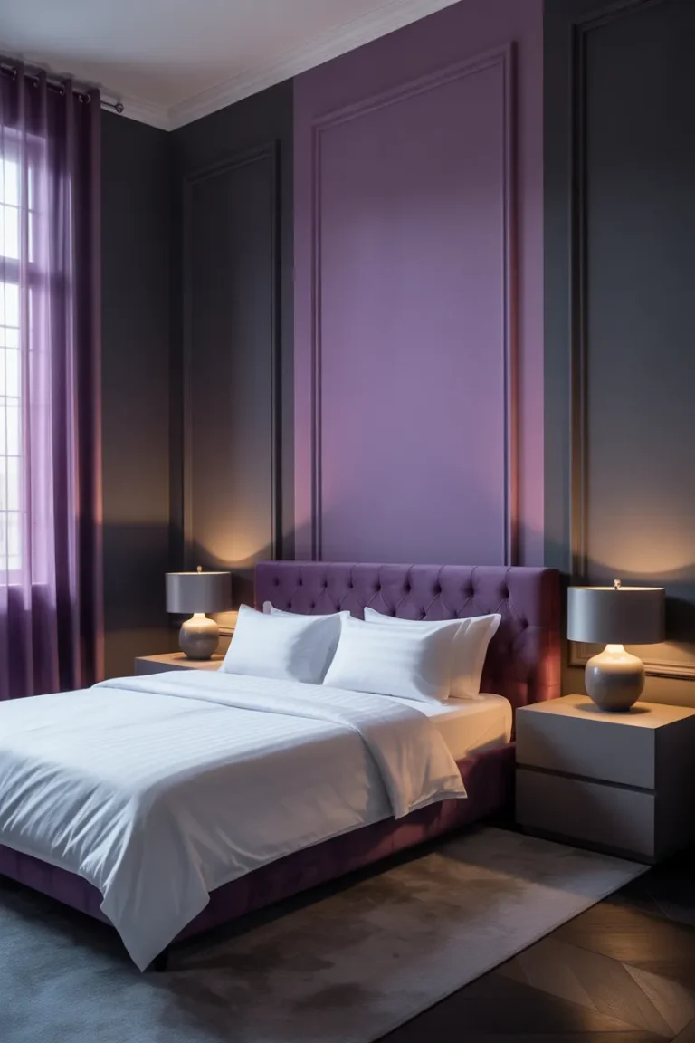 16 Purple and Grey Bedroom Ideas
