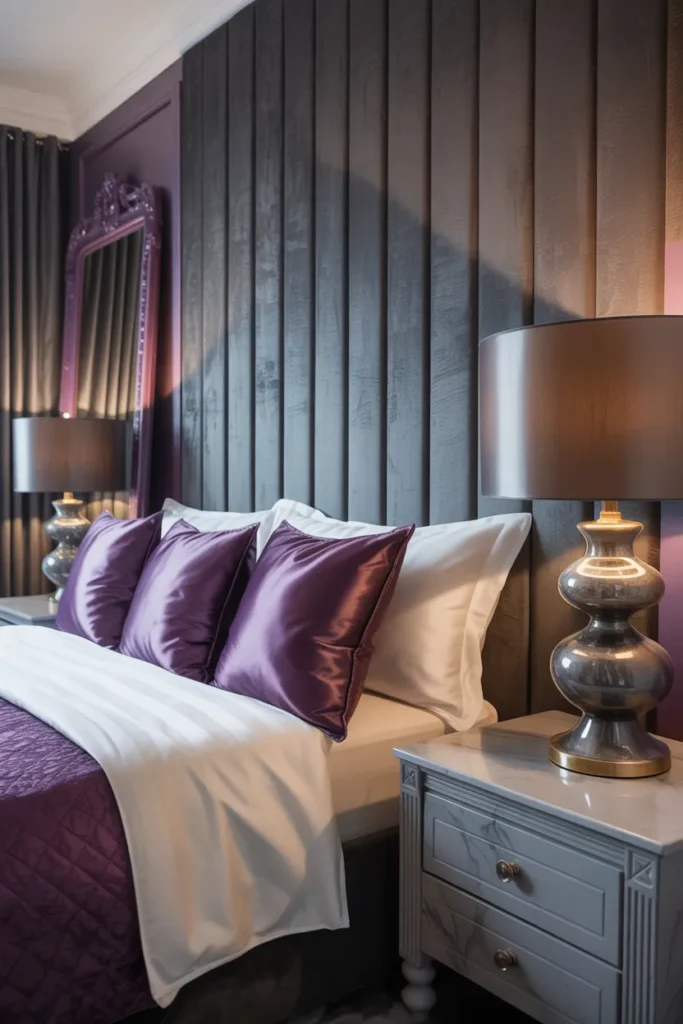 purple and grey bedroom ideas