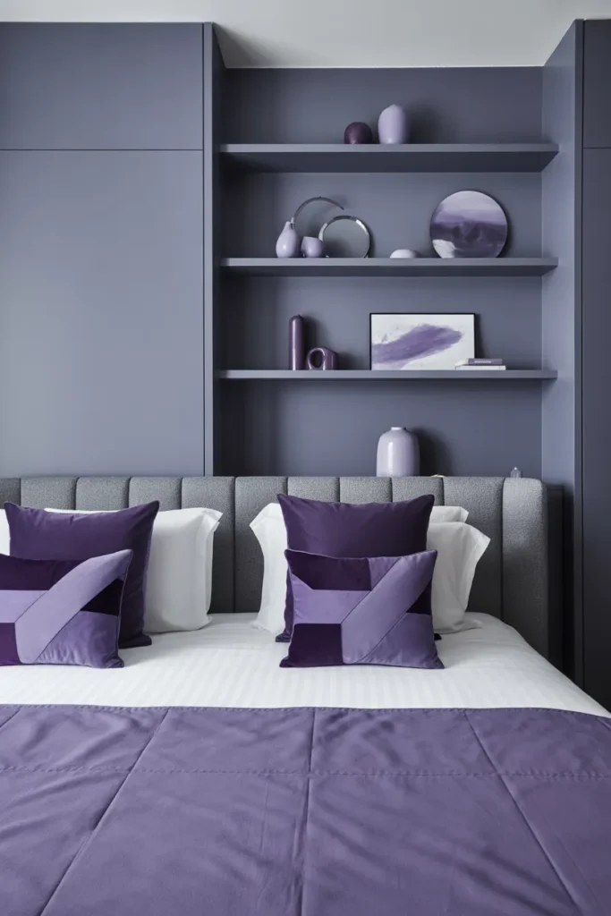 purple and grey bedroom ideas