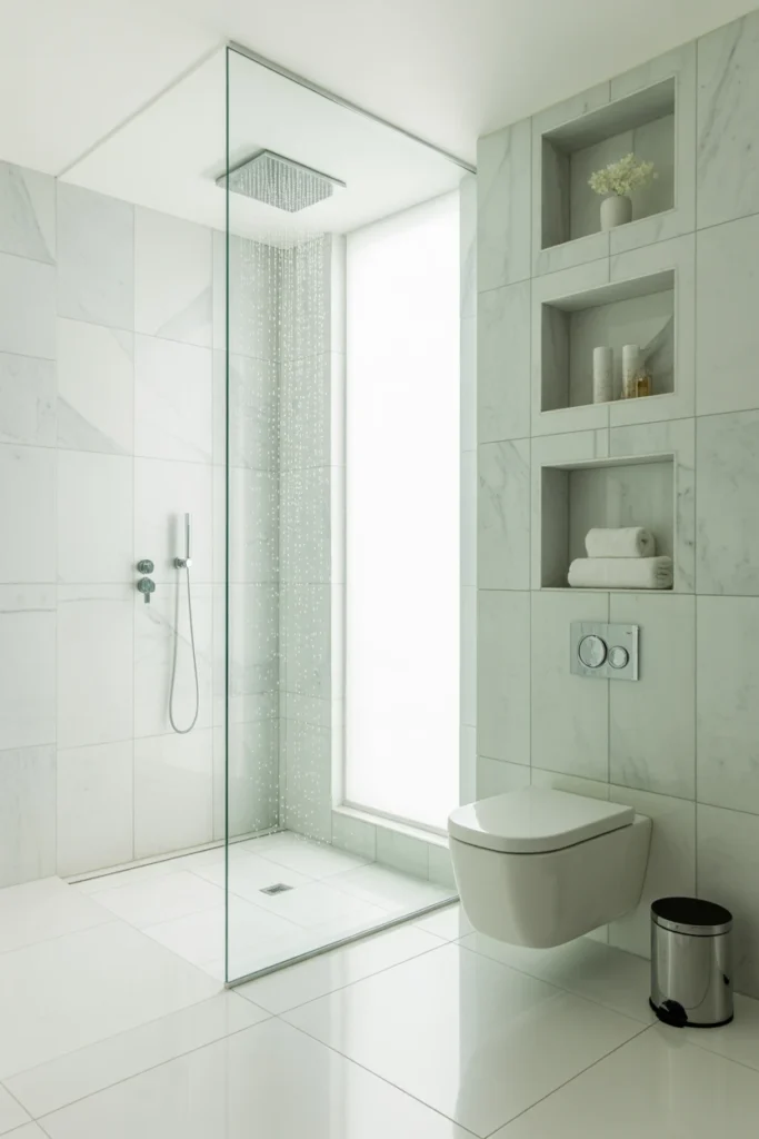 silver bathroom decor ideas