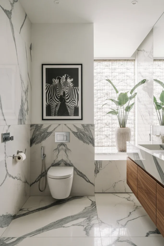 silver bathroom decor ideas